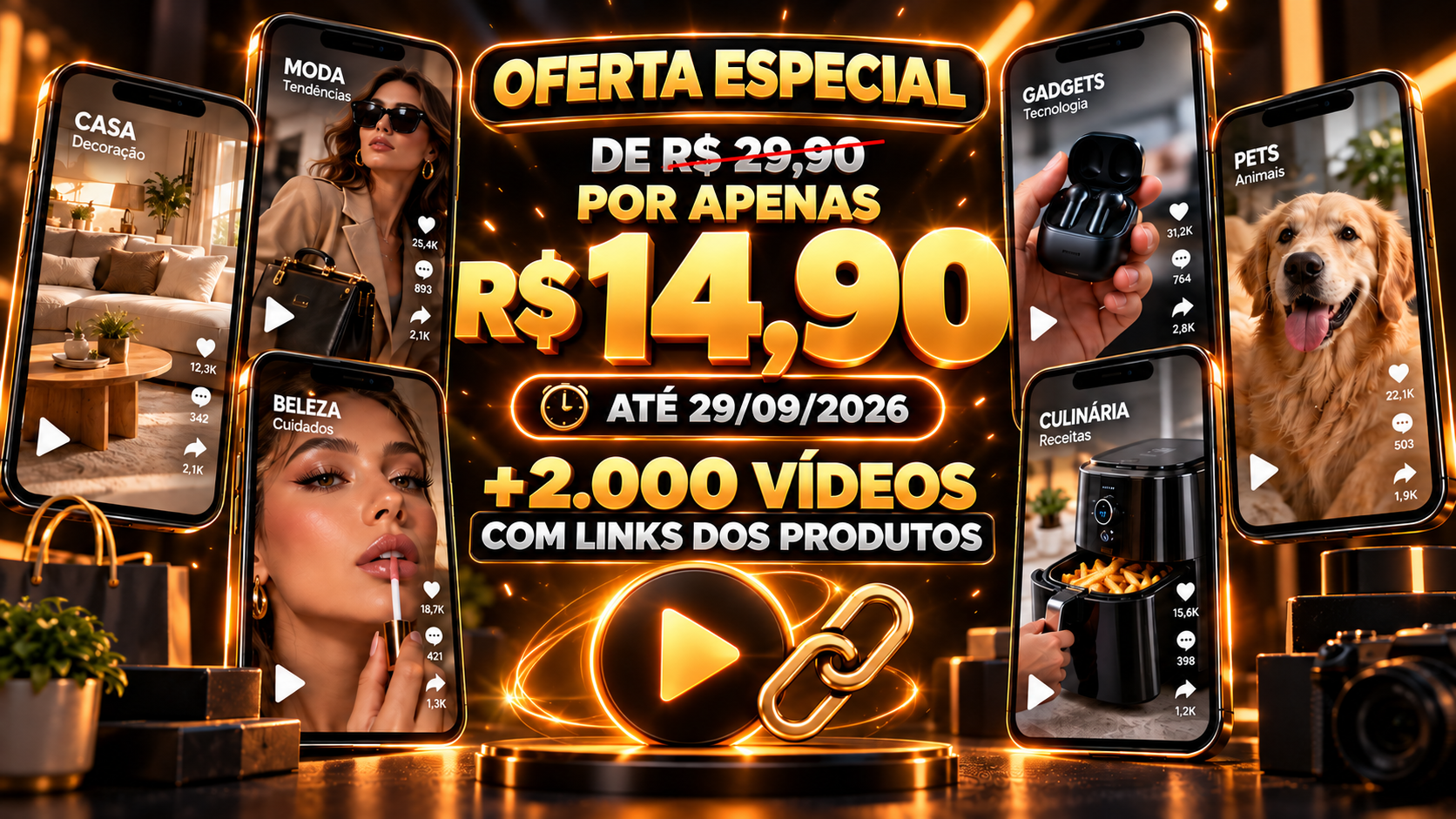 Oferta especial: de R$ 29,90 por R$ 14,90 até 29 de setembro de 2026
